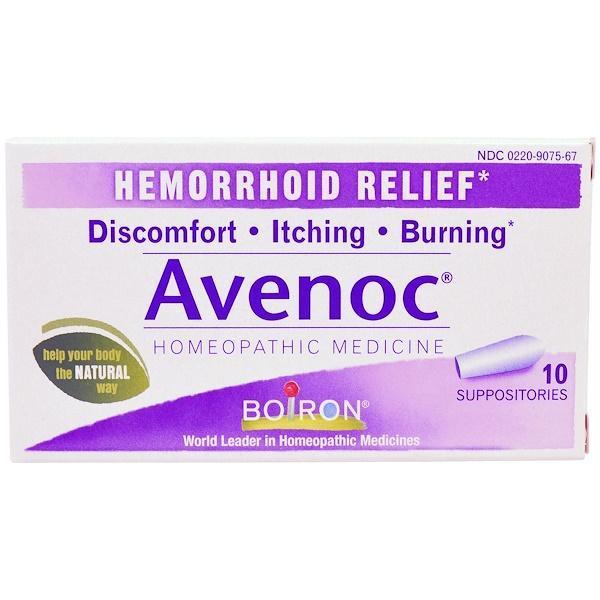 Avenoc Hemorrhoid Relief Suppositories | Homeopathic-Homeopathics-Birth Supplies Canada