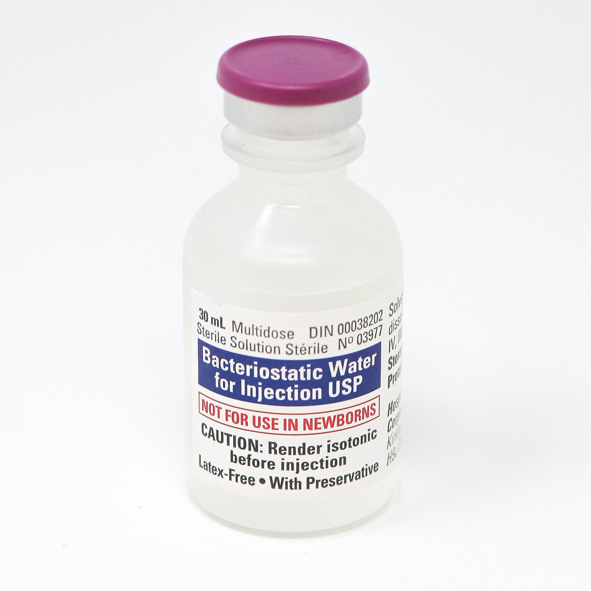 Bacteriostatic Water 30 mL – Hospira Pfizer-IV Solutions-Birth Supplies Canada