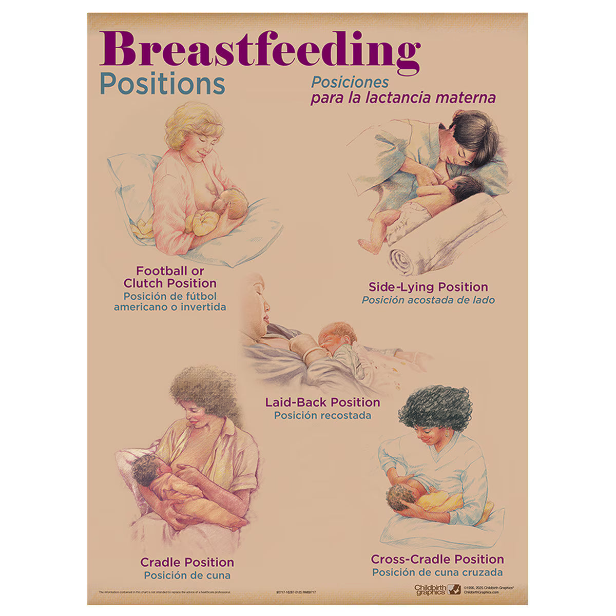 Breastfeeding Chart Set (8)-Teaching Aids-Birth Supplies Canada
