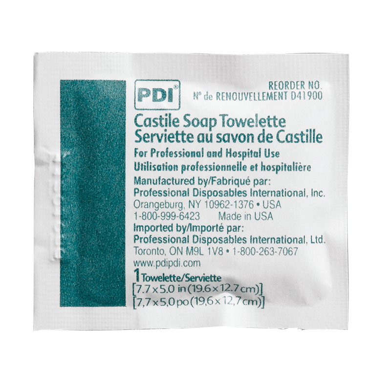 Castile Soap Towelettes (Box of 100)-Diagnostics-Birth Supplies Canada