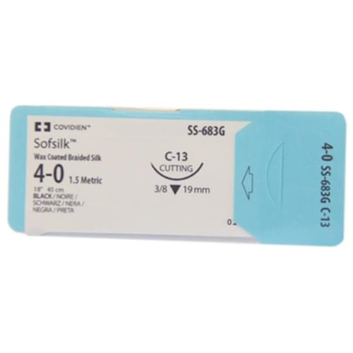 Covidien Sofsilk Black Braided Sutures | Non-Absorbable-Medical Devices-Birth Supplies Canada