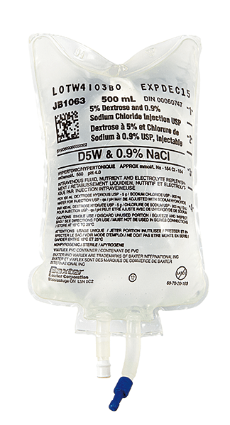 Dextrose 5% and Sodium Chloride 0.9% | BAXTER-IV Solutions-Birth Supplies Canada