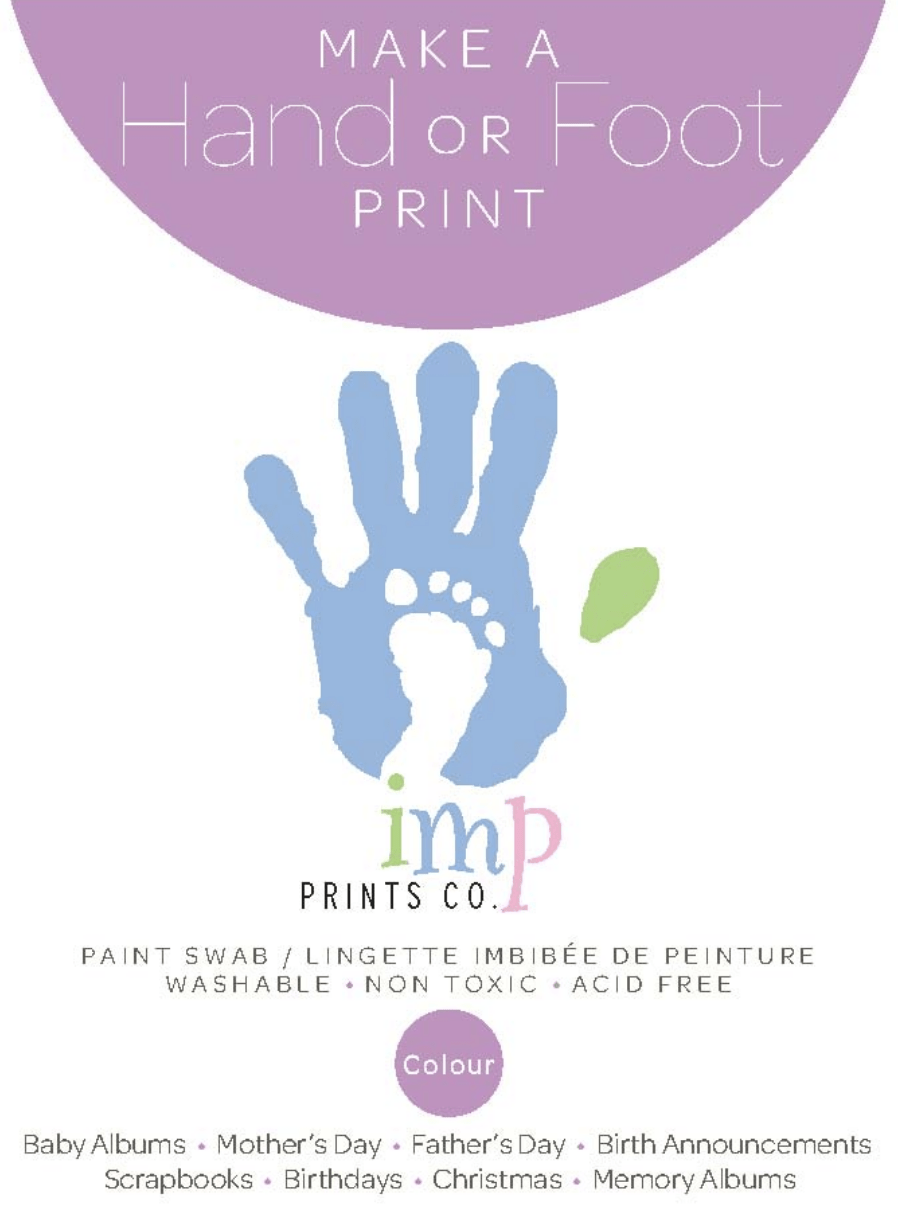 IMP Paint Swabs ~ Footprints, Handprints-Newborn Care-Birth Supplies Canada