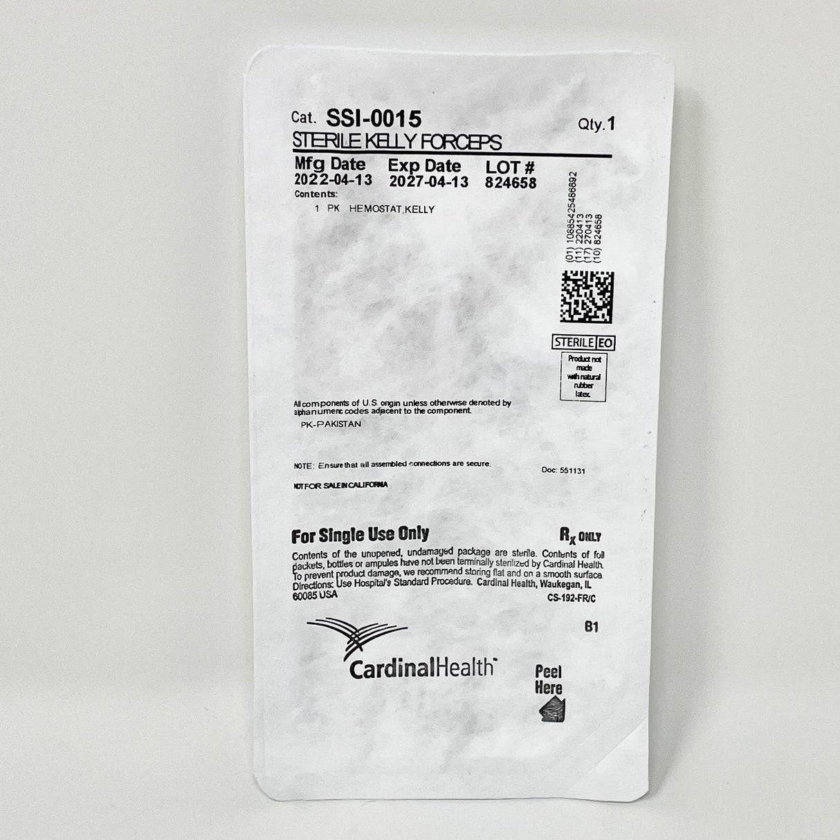 Kelly Forceps (5.5" Curved) | Sterile-Medical Instruments-Birth Supplies Canada