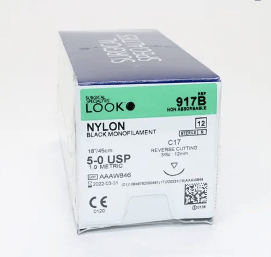 Look™ Non Absorbable Suture, Nylon-Suture Supplies-Birth Supplies Canada