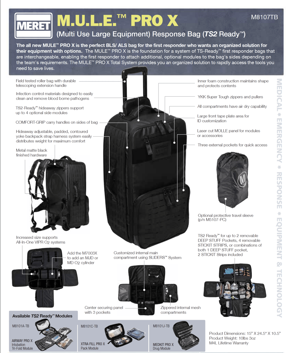 Meret M.U.L.E™ PRO X Response Bag-Bags & Storage-Birth Supplies Canada