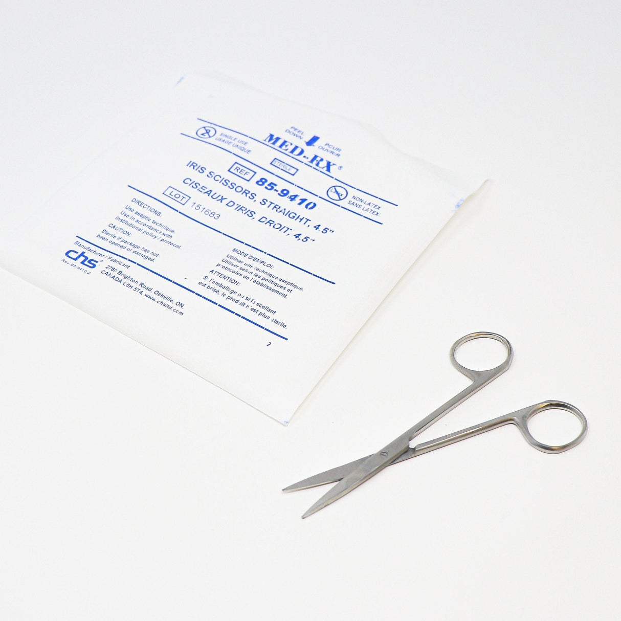 Sterile Iris Scissors, Straight, 5.5" Length | Disposable-Instruments-Birth Supplies Canada