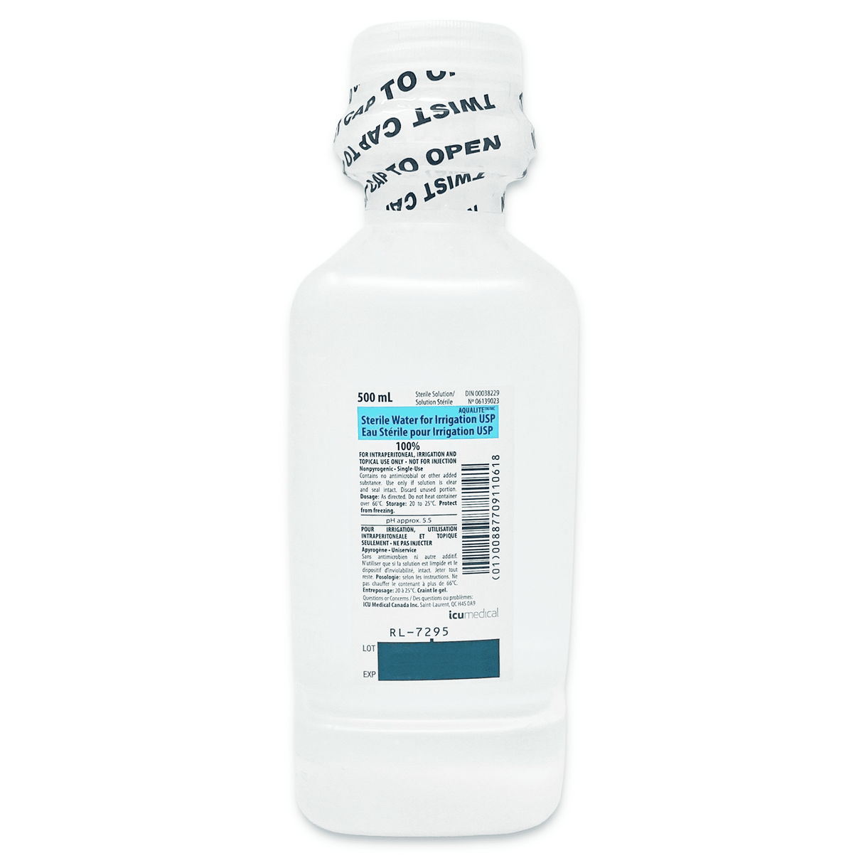 Sterile Water For Irrigation Bottle-IV Solutions-Birth Supplies Canada