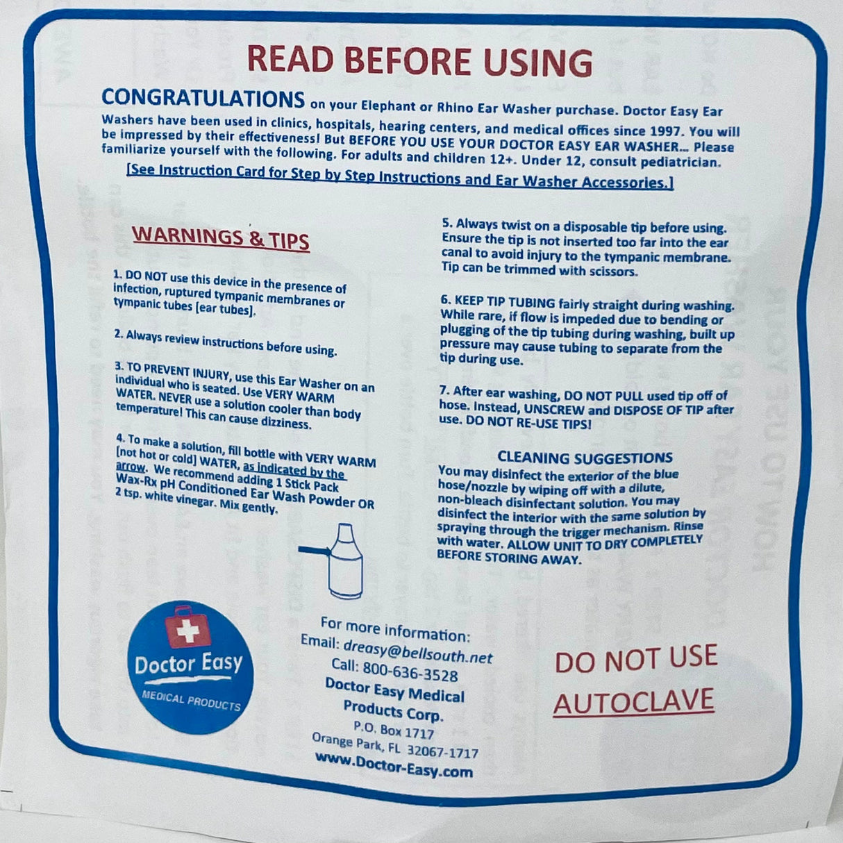 Elephant Earwasher | Gentle & Safe-Medical Supplies-Birth Supplies Canada