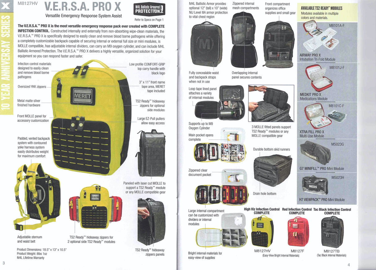 Meret V.E.R.S.A. Pro X Emergency Response Backpack-Bags & Storage-Birth Supplies Canada