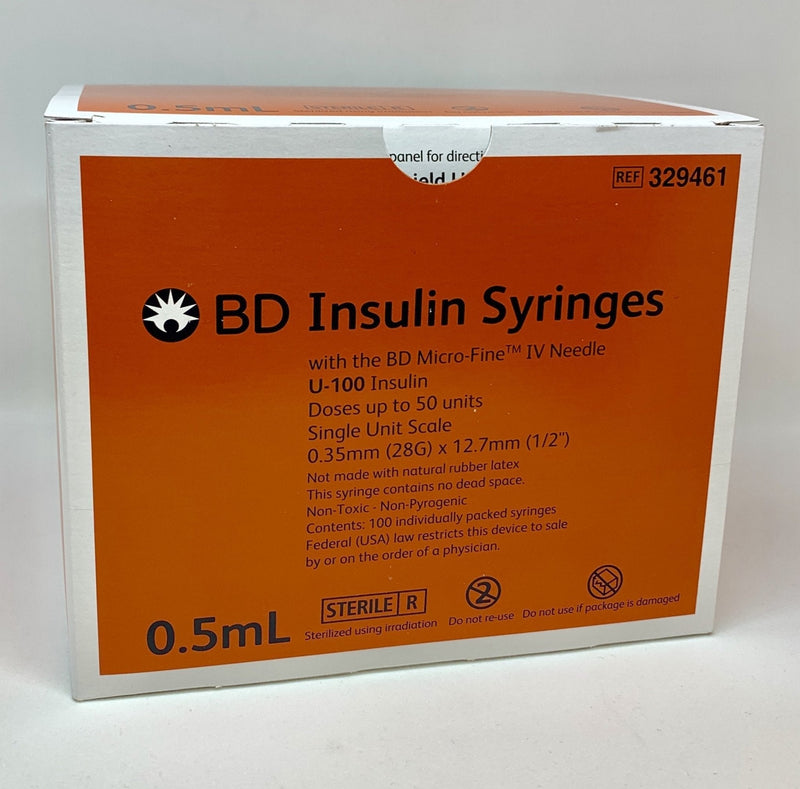 0.5mL Insulin Syringes U-100 | BD-Medical Devices-Birth Supplies Canada