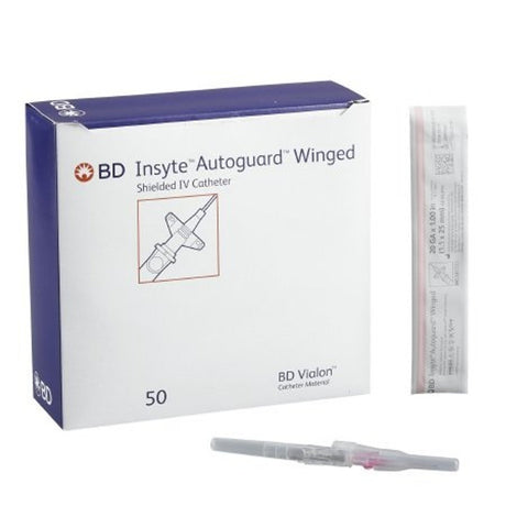 20G BD Insyte Autoguard Shielded IV Catheter with Wings | BD-Medical Devices-Birth Supplies Canada