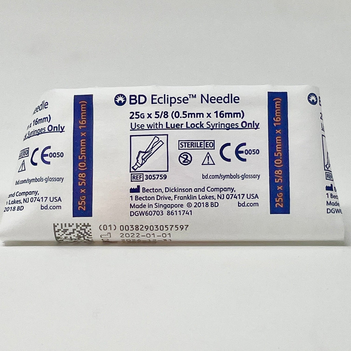 25G BD Eclipse Safety Needle with Pivoting Shield | BD-Needles-Birth Supplies Canada