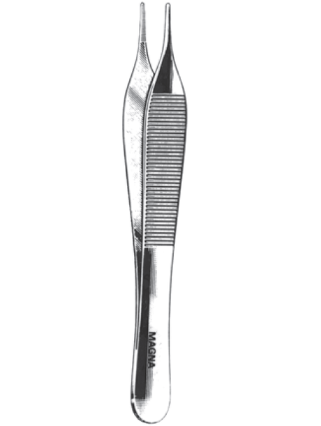 Adson Dressing Forceps 4.75" Serrated | Non-Sterile Stainless Steel-Medical Instruments-Birth Supplies Canada