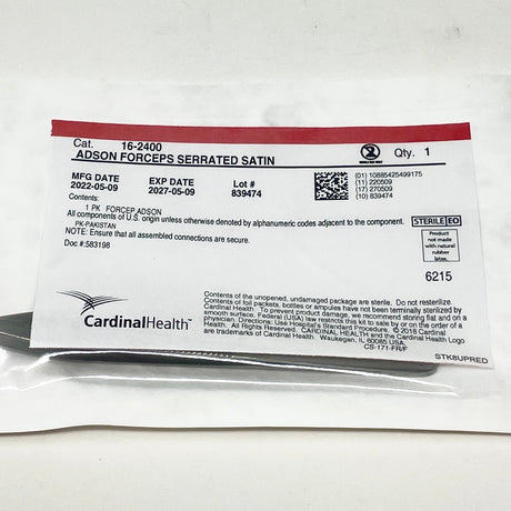 Adson Dressing Forceps Sterile | Serrated Tips, Single-Use-Instruments-Birth Supplies Canada