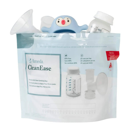 Ameda CleanEase Microwave Steam Sanitization Bags-Lactation Aids-Birth Supplies Canada