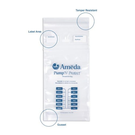 Ameda Pump ‘N Protect® Milk Storage Bags-Lactation Aids-Birth Supplies Canada