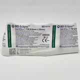 BD Eclipse Safety Syringe 3 mL with Attached 21G Needle | BD-Medical Devices-Birth Supplies Canada