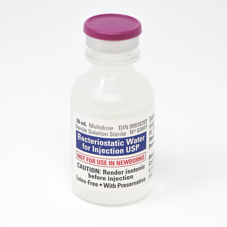 Bacteriostatic Water 30 mL – Hospira Pfizer-IV Solutions-Birth Supplies Canada