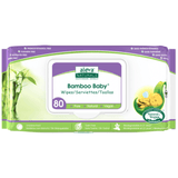Bamboo Baby Wipes – 80 Count, Biodegradable Diapering Wipes | Aleva Naturals-Baby Care-Birth Supplies Canada