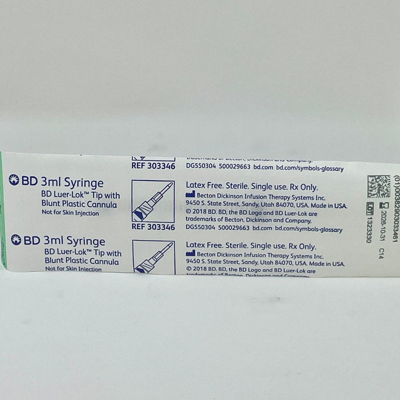 Blunt Plastic Luer-Lok Cannula, 3cc/mL Syringe-Medical Devices-Birth Supplies Canada