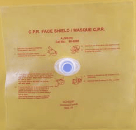 CPR face shield with one way valve-Medical Devices-Birth Supplies Canada