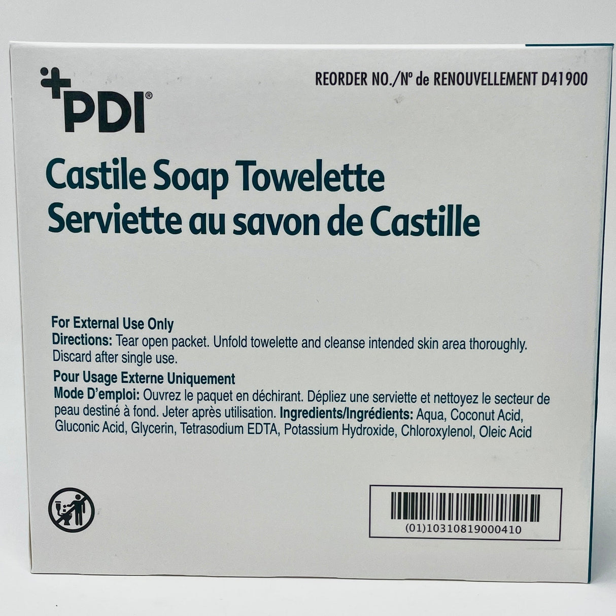 Castile Soap Towelettes (Box of 100)-Diagnostics-Birth Supplies Canada