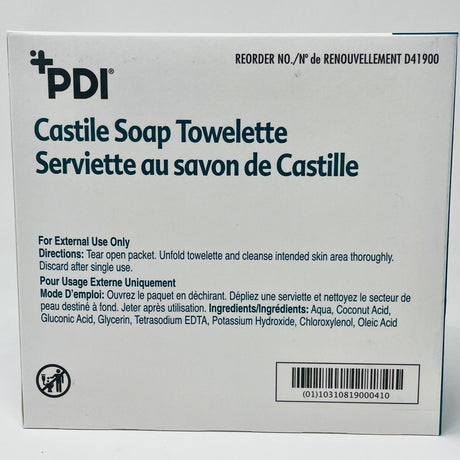 Castile Soap Towelettes (Box of 100)-Medical Supplies-Birth Supplies Canada