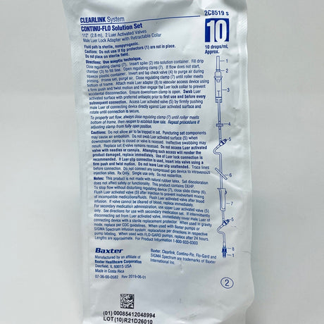 Clearlink Continu-Flo Solution Set, 10Drops/mL-Medical Devices-Birth Supplies Canada
