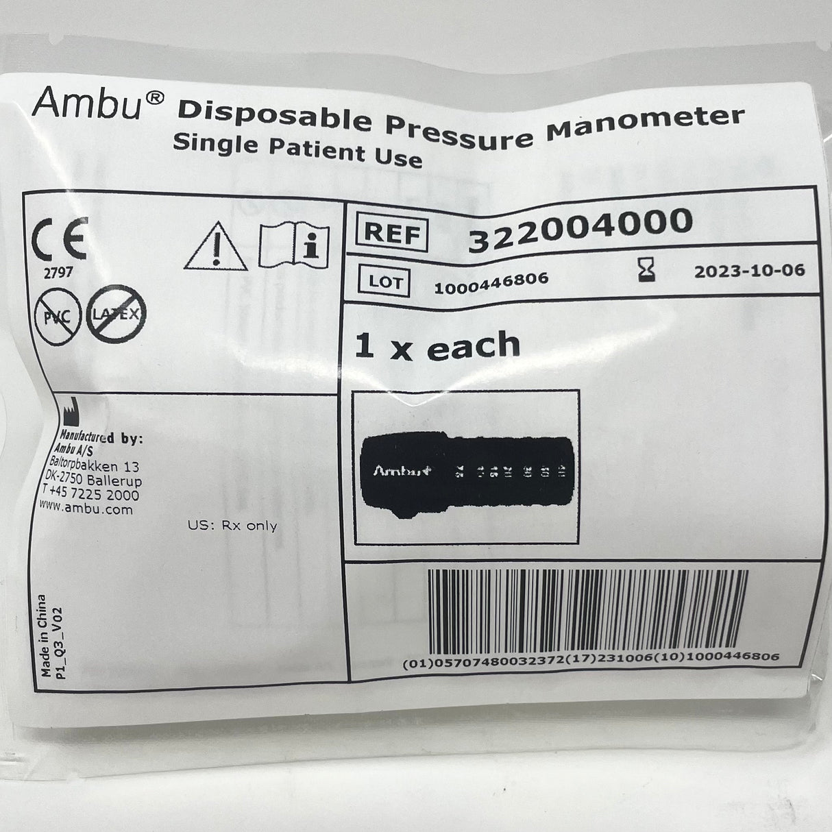 Disposable Manometer | Ambu-Airways-Birth Supplies Canada