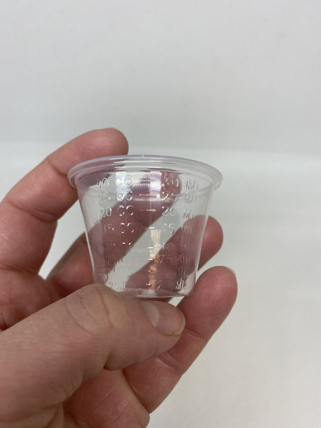 Disposable Medicine Cups | Clear Plastic, 30cc-Clinic Supplies-Birth Supplies Canada