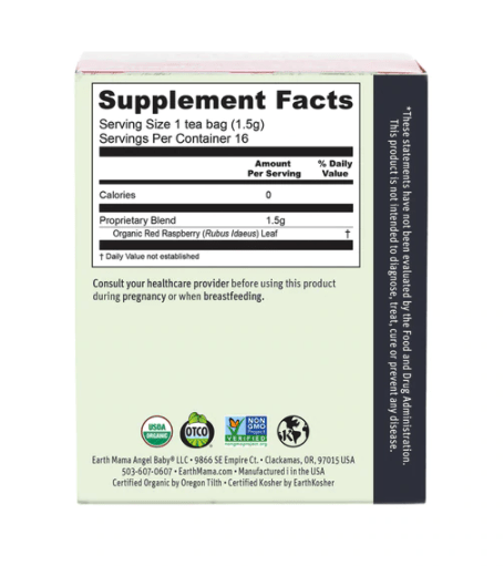 Earth Mama Raspberry Leaf Tea-Supplements-Birth Supplies Canada