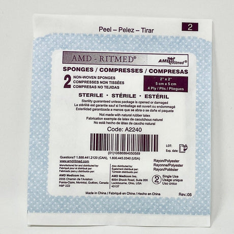 Gauze Pads 2x2 ~ Sterile | AMD-Gauze & Bandages-Birth Supplies Canada