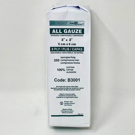 Gauze Sponges, Non‑Sterile| 100% Cotton-Gauze & Bandages-Birth Supplies Canada