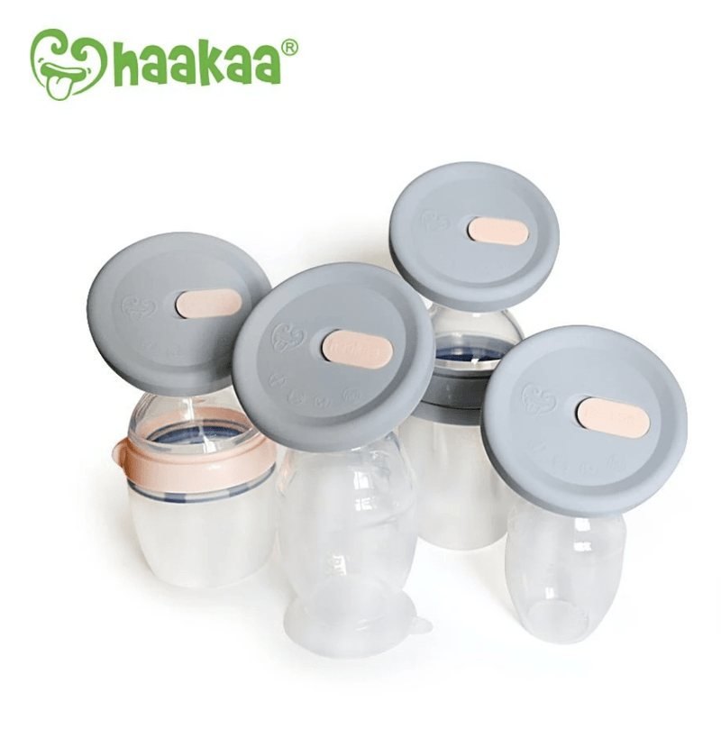 Haakaa Grey Silicone Lid ~ fits all pumps-Breastfeeding-Birth Supplies Canada