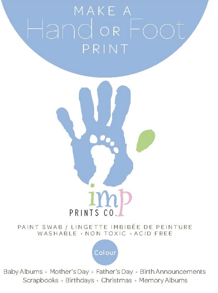 IMP Paint Swabs ~ Footprints, Handprints-Gifts-Birth Supplies Canada