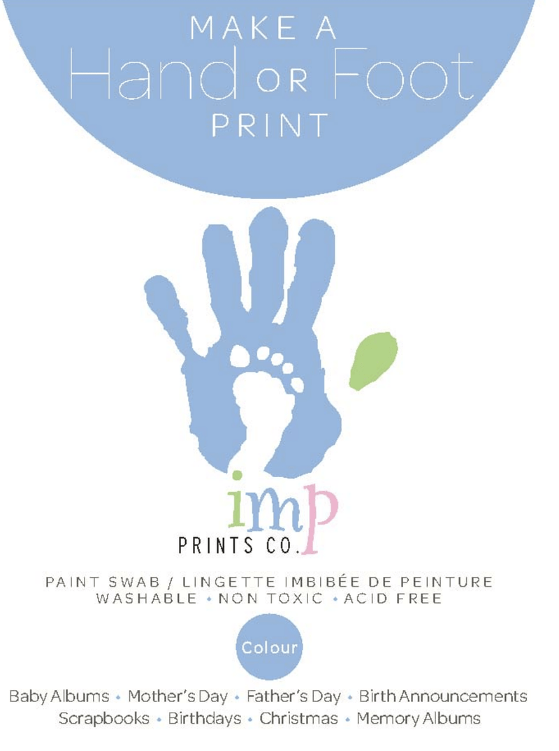 IMP Pink Paint Swabs ~ Footprints, Handprints-Gifts-Birth Supplies Canada