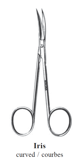 Iris Scissor, curved 4.5"-Instruments-Birth Supplies Canada