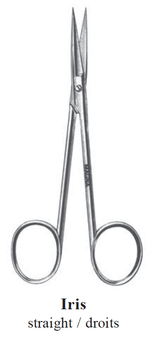 Iris Scissor, straight 4.5"-Instruments-Birth Supplies Canada