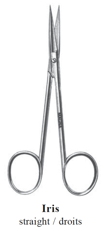 Iris Scissor, straight 4.5"-Instruments-Birth Supplies Canada