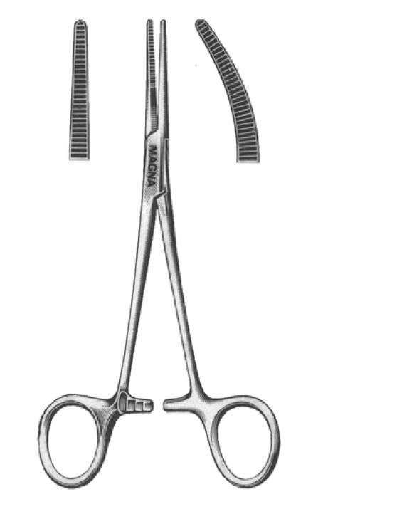 Kelly Forceps, Curved 5.5
