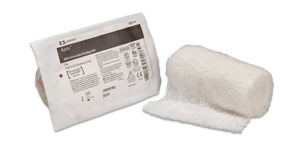 Kerlix AMD Antimicrobial Gauze Roll (4.5" x 4.1yd)-Gauze & Bandages-Birth Supplies Canada