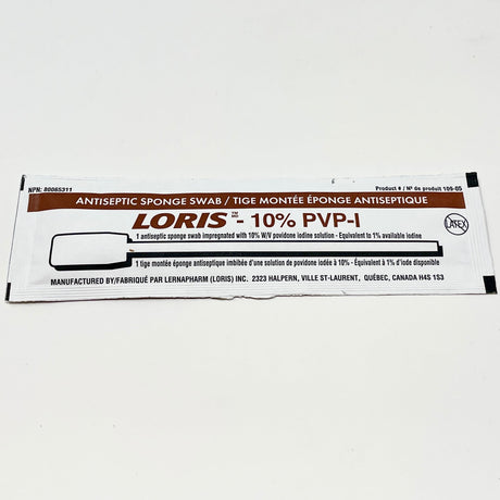 LORIS 10% Povidone Iodine (PVP-I) Swabstick-Medical Supplies-Birth Supplies Canada