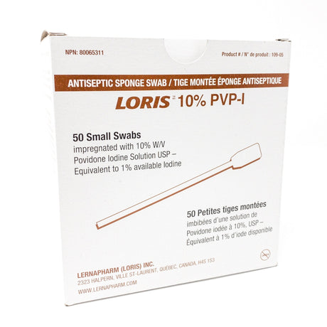 LORIS 10% Povidone Iodine (PVP-I) Swabstick-Medical Supplies-Birth Supplies Canada