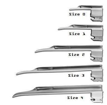 Laryngoscope Blades Miller Straight - CONVENTIONAL-Airways-Birth Supplies Canada