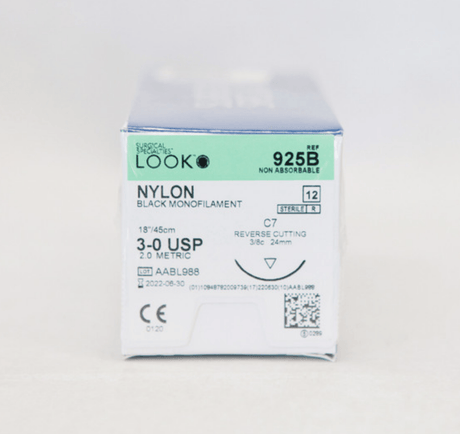 Look™ Non Absorbable Suture, Nylon-Medical Devices-Birth Supplies Canada