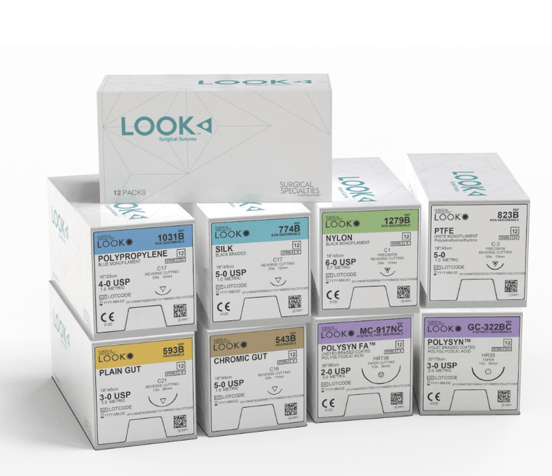 Look™ Non Absorbable Suture, Nylon-Medical Devices-Birth Supplies Canada