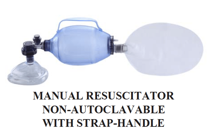 Manual Resuscitator w/strap handle ~ Disposable-Medical Devices-Birth Supplies Canada