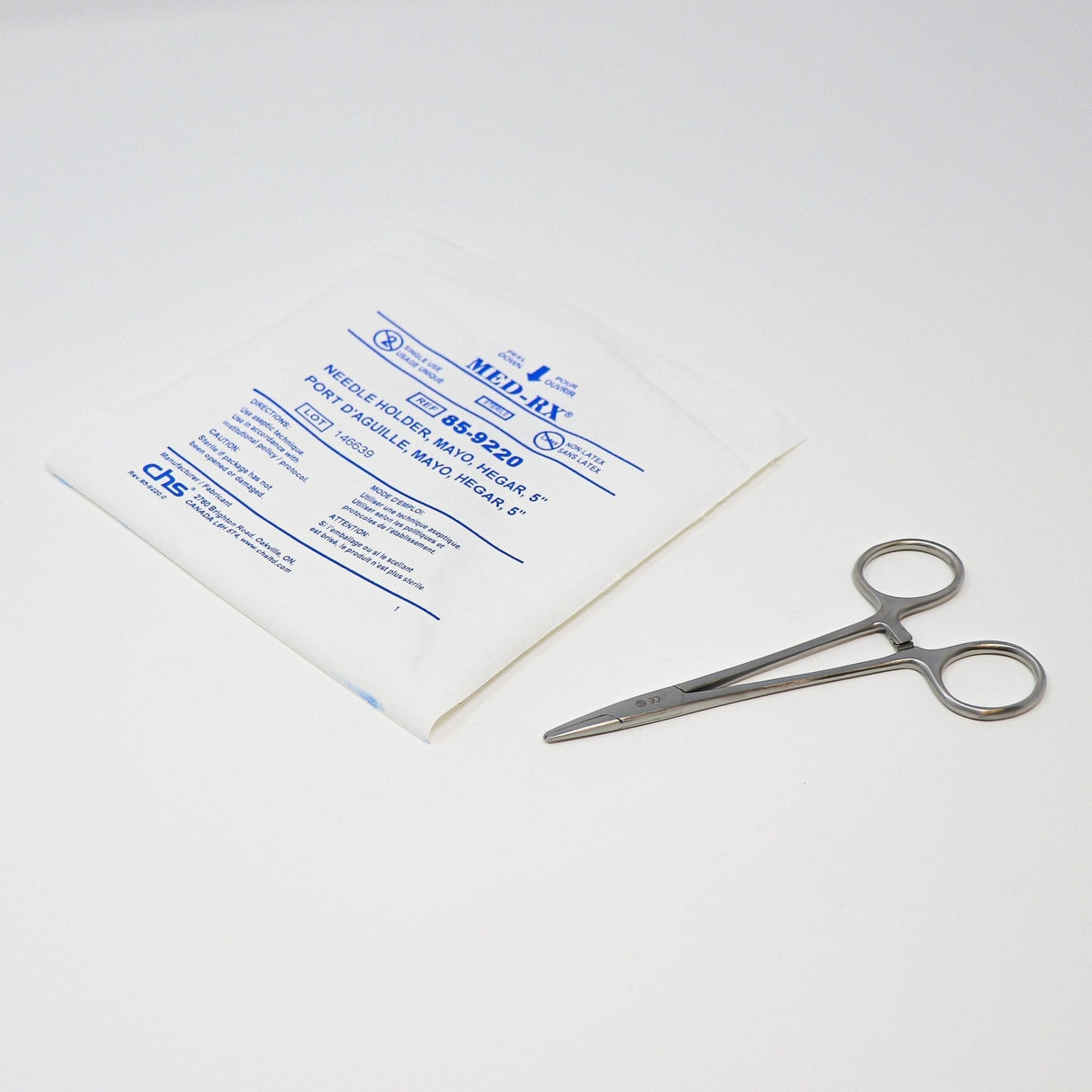Mayo Hegar Needle Holder (5 Inch) | Sterile, Disposable-Medical Instruments-Birth Supplies Canada