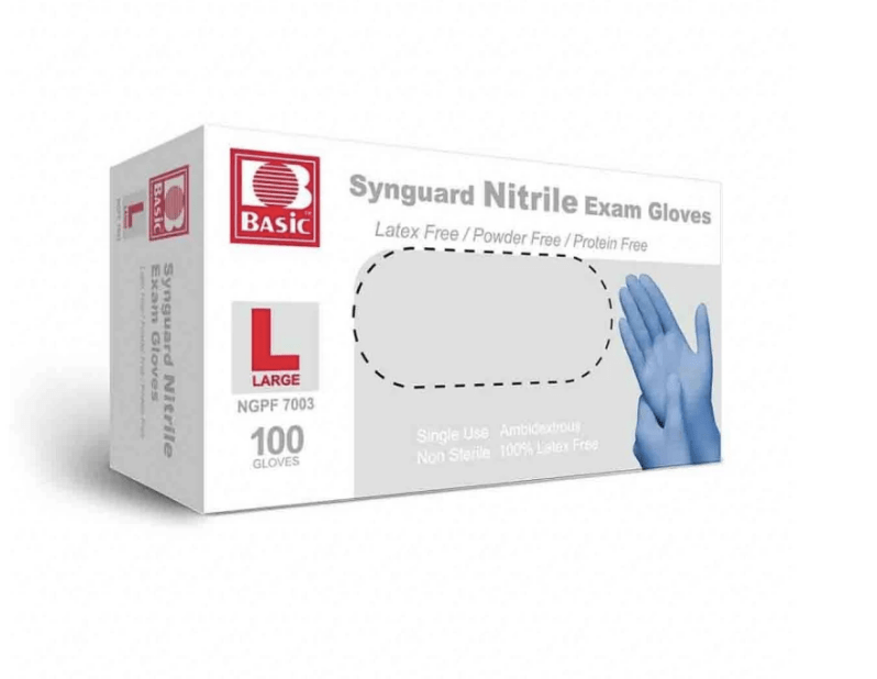Medical Blue Nitrile Exam Gloves - Latex-Free & Powder-Free-Medical Gloves-Birth Supplies Canada